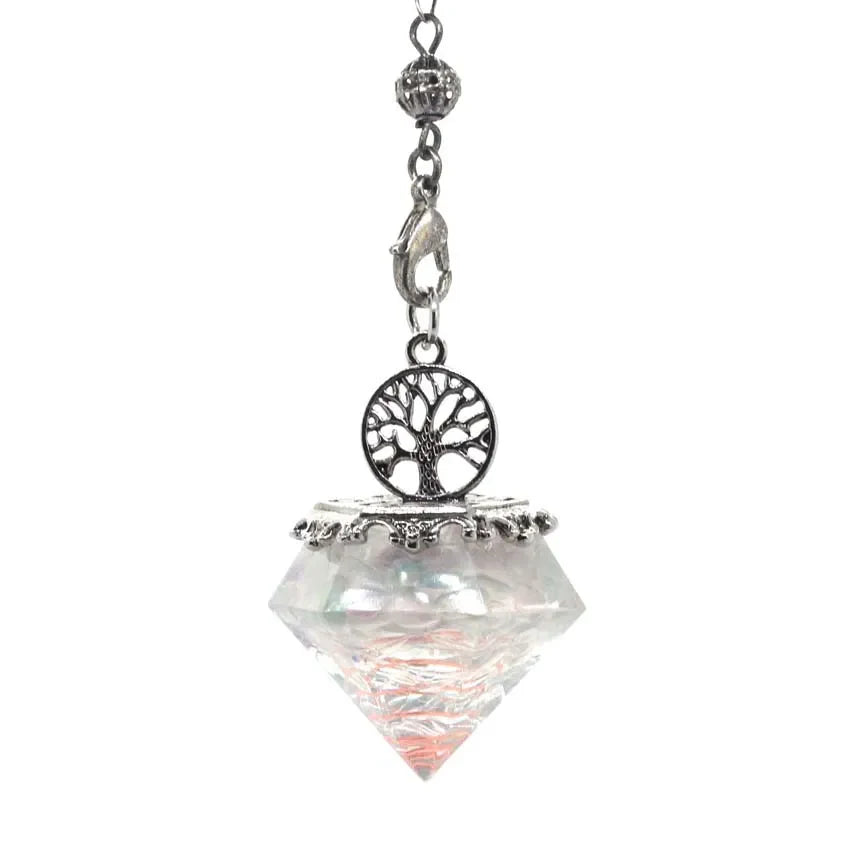 Natural Stone Diamond Pendant Necklace - Gemstone Buddhist Jewelry for Meditation | Buddhive