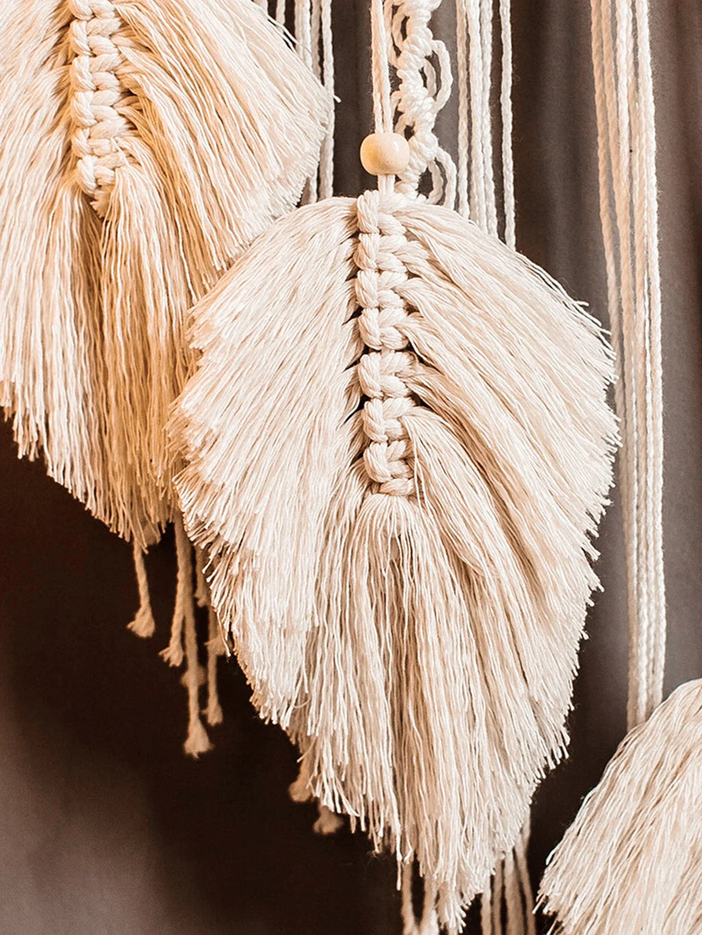 Macrame Dreamcatcher Lotus Wall Hanging - Handwoven Bohemian Buddhist Decor | Buddhive