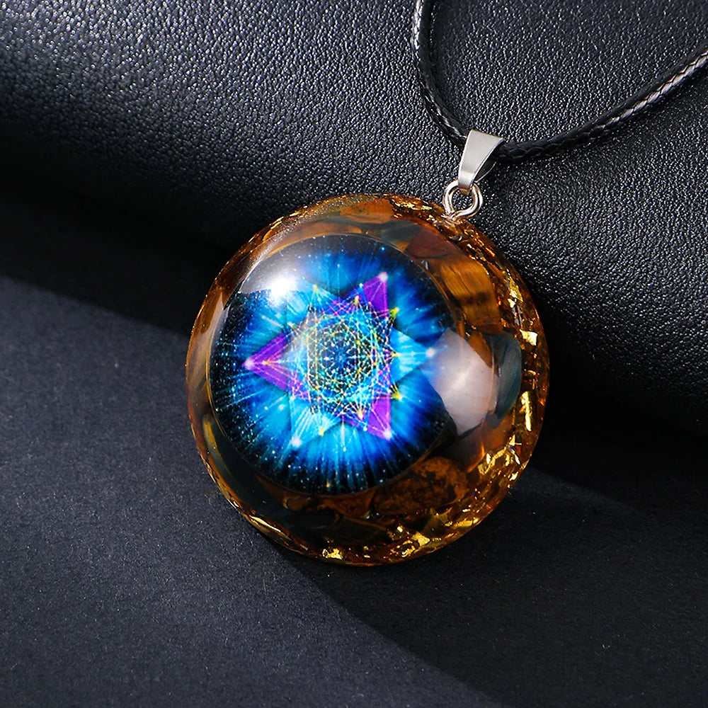 Orgonite Crystal Pendant - Natural Stone Energy Healing Necklace - Unisex Buddhist Jewelry | Buddhive