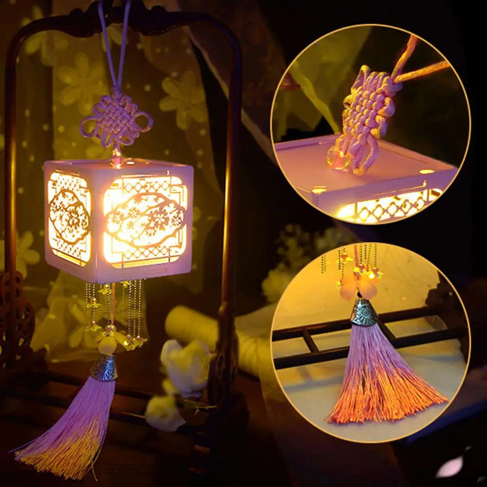 Handmade Chinese Lantern - Wooden Decorative Zen Lamp - Indoor Accent Lighting | Buddhive