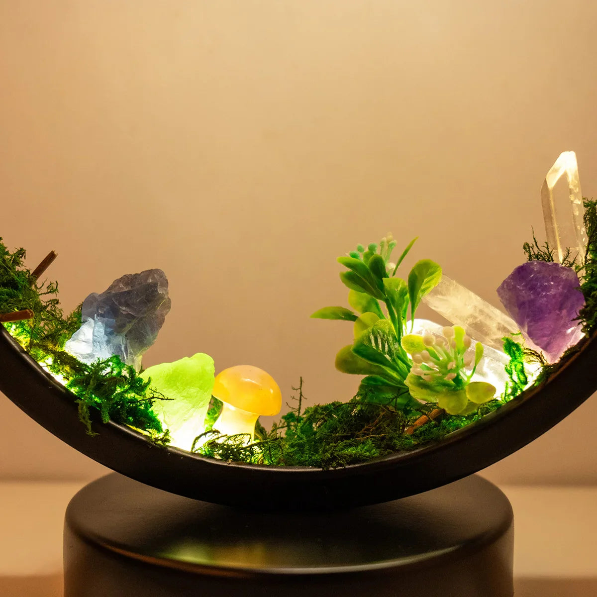 Quartz Crystal Lamp Natural Gemstone Bedside Night Light Zen Decor | Buddhive