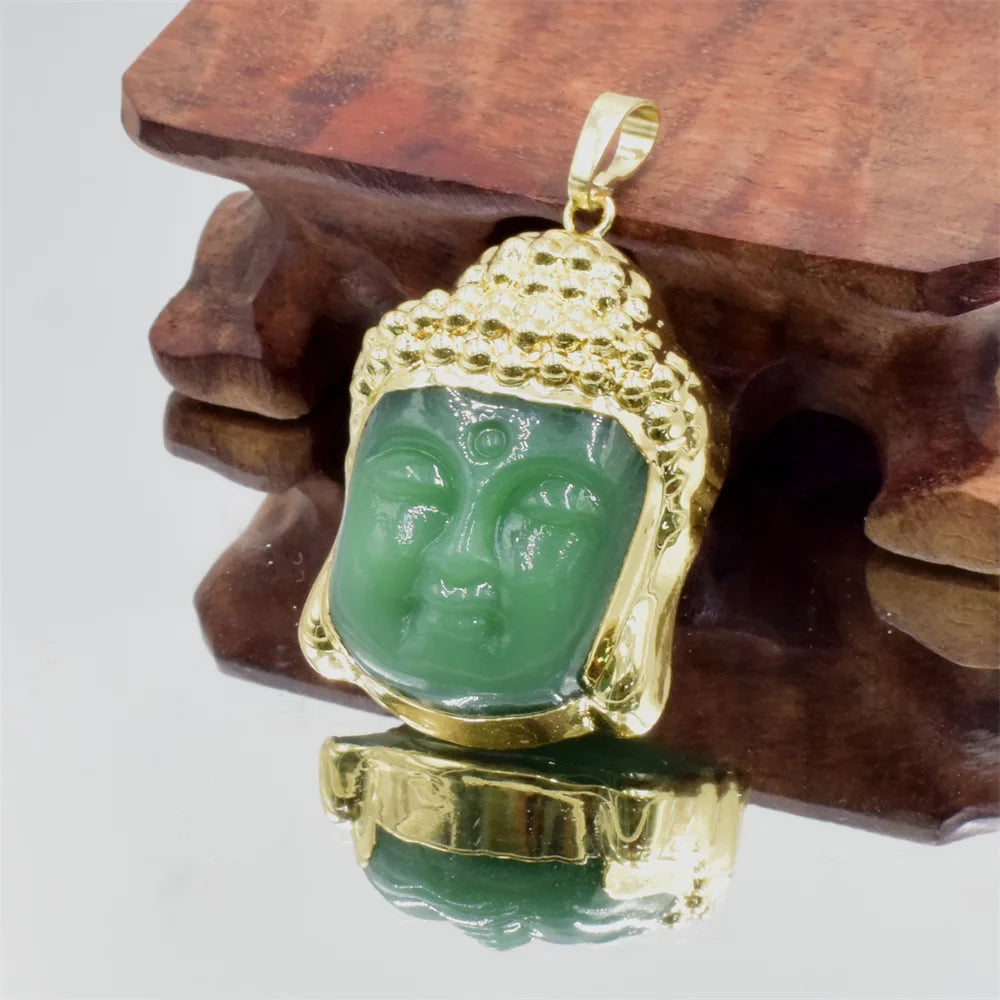 Obsidian Buddha Pendant Necklace - Copper 40mm Spiritual Jewelry | Buddhive