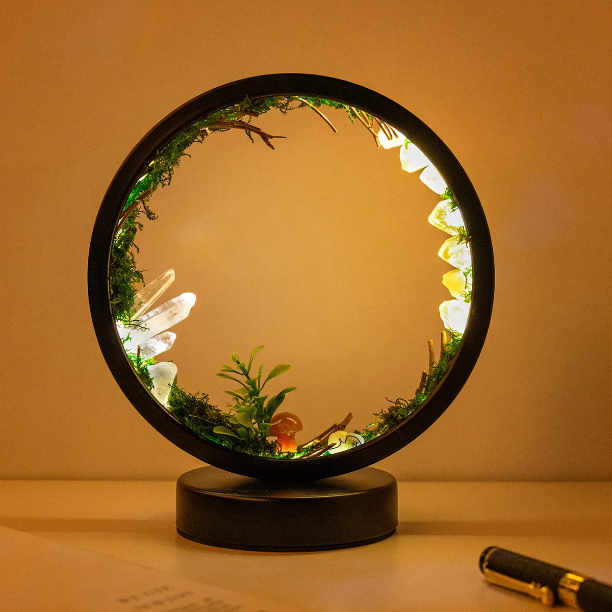 Quartz Crystal Lamp Natural Gemstone Bedside Night Light Zen Decor | Buddhive