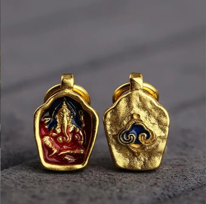 Tibetan Jambhala Amulet 925 Sterling Silver - Buddhist Wealth & Prosperity Talisman | Buddhive