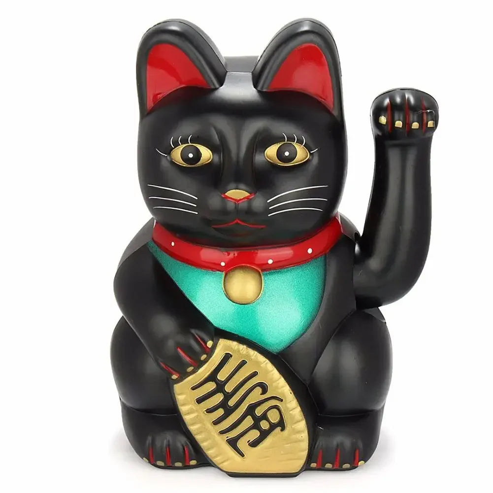 Maneki Neko Lucky Cat Automatic Waving Paw - Electric Fortune Cat Figurine | Buddhive