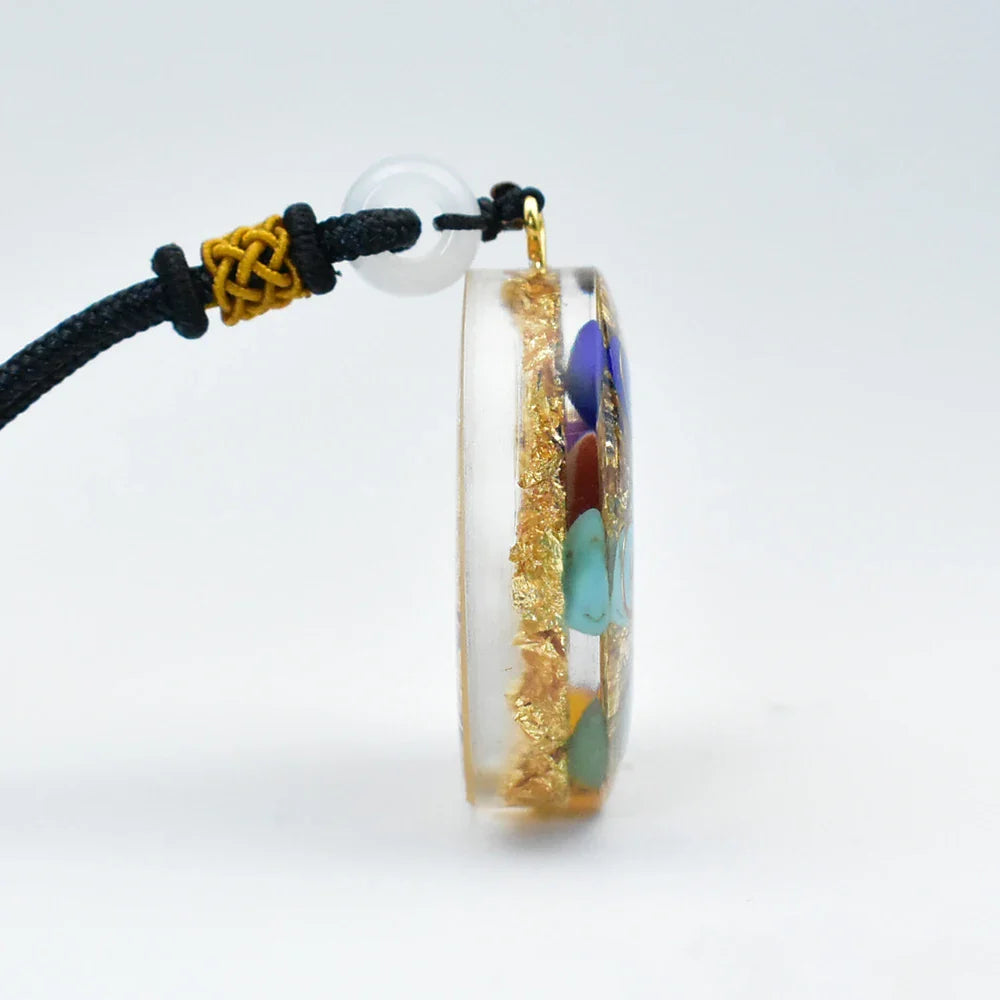 Orgonite 7 Chakras Pendant Necklace - Energy Balancing Gemstone Jewelry | Buddhive