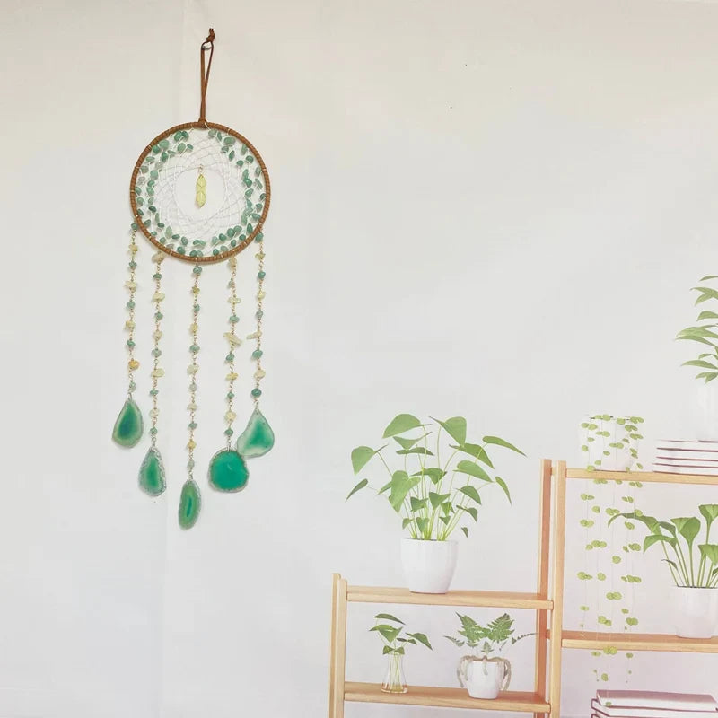 Chakra Dreamcatcher with Natural Stones - Crystal Spiritual Wall Hanging | Buddhive