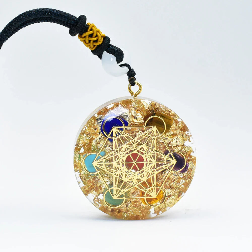 Orgonite 7 Chakras Pendant Necklace - Energy Balancing Gemstone Jewelry | Buddhive