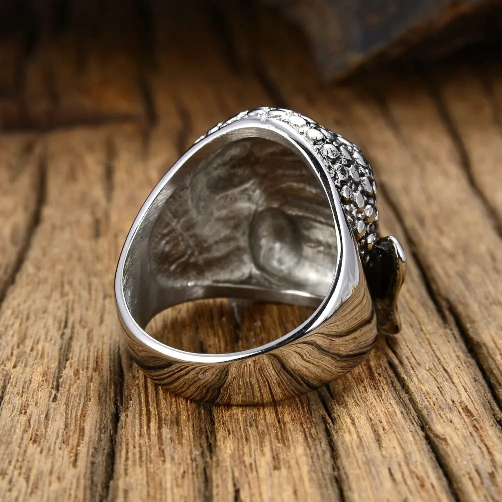 Buddhist Good Luck Ring Stainless Steel Mood Tracker | Spiritual Jewelry | Buddhive