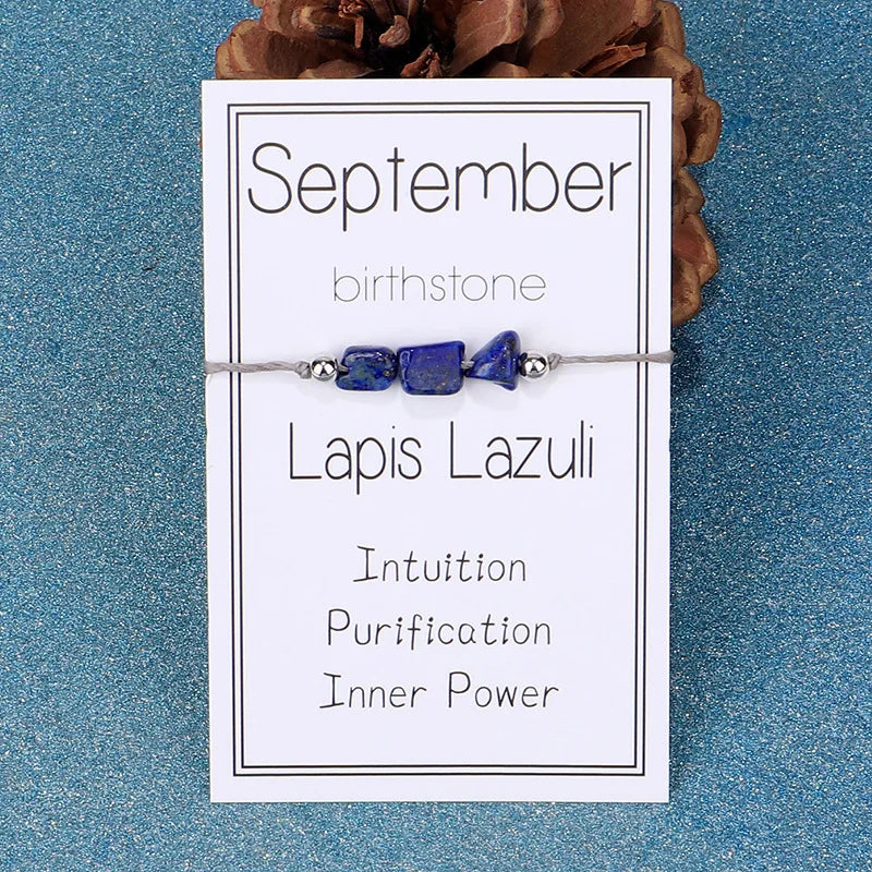 Birthstone Bracelet Natural Gemstone - Personalized by Birth Month | Buddhive