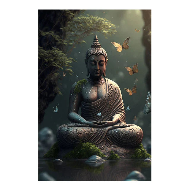 Buddha Poster Wall Art - Zen Meditation Canvas Print - Spiritual Home Decor | Buddhive