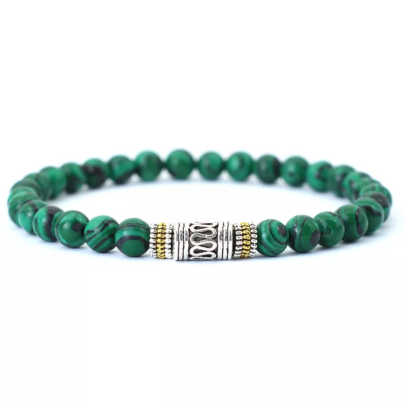 Tibetan Bracelet Red Jasper - Natural Gemstone Buddhist Mala Beads | Buddhive
