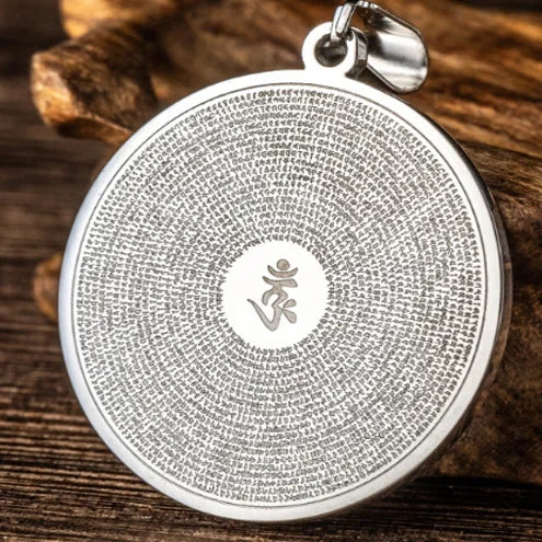 Buddhist Om Amulet Necklace - Sacred Mantra Pendant for Protection & Harmony | Buddhive