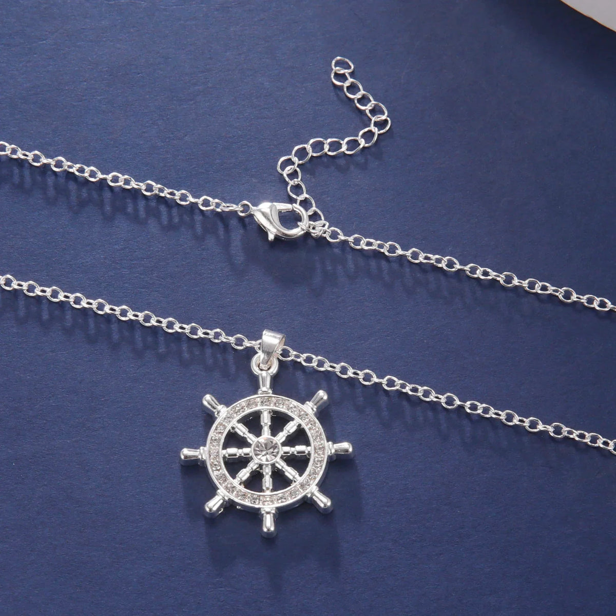 Buddhist Rudder Pendant Stainless Steel - Spiritual Navigation Symbol Necklace | Buddhive