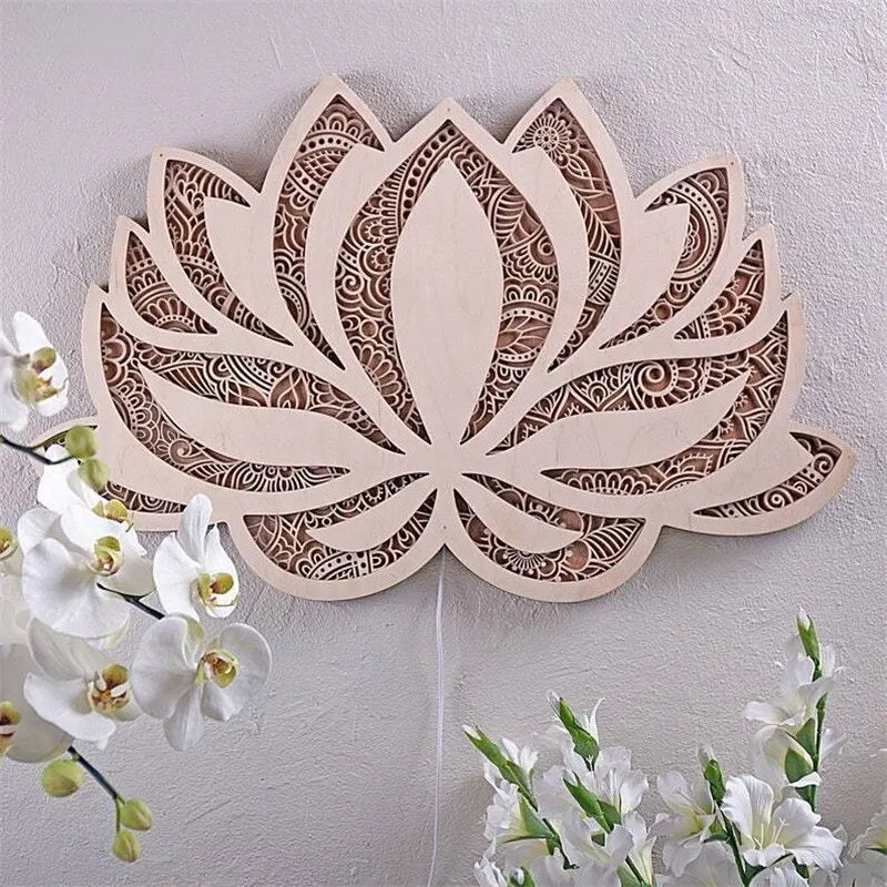 Lotus Wall Lamp LED - Zen Meditation Lighting for Bedroom & Sacred Space | Buddhive
