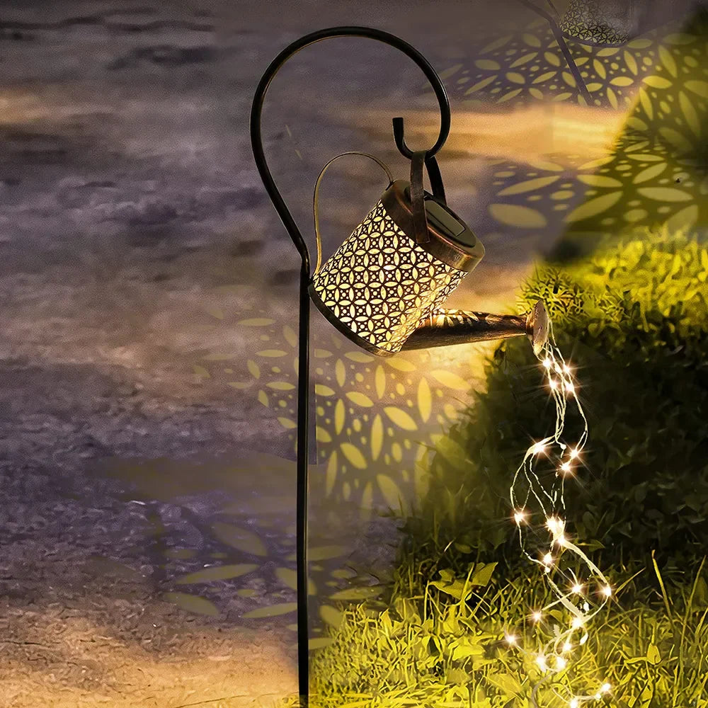 Solar Watering Can Garden Light - LED Zen Decor Outdoor Lamp with Stake | Buddhive