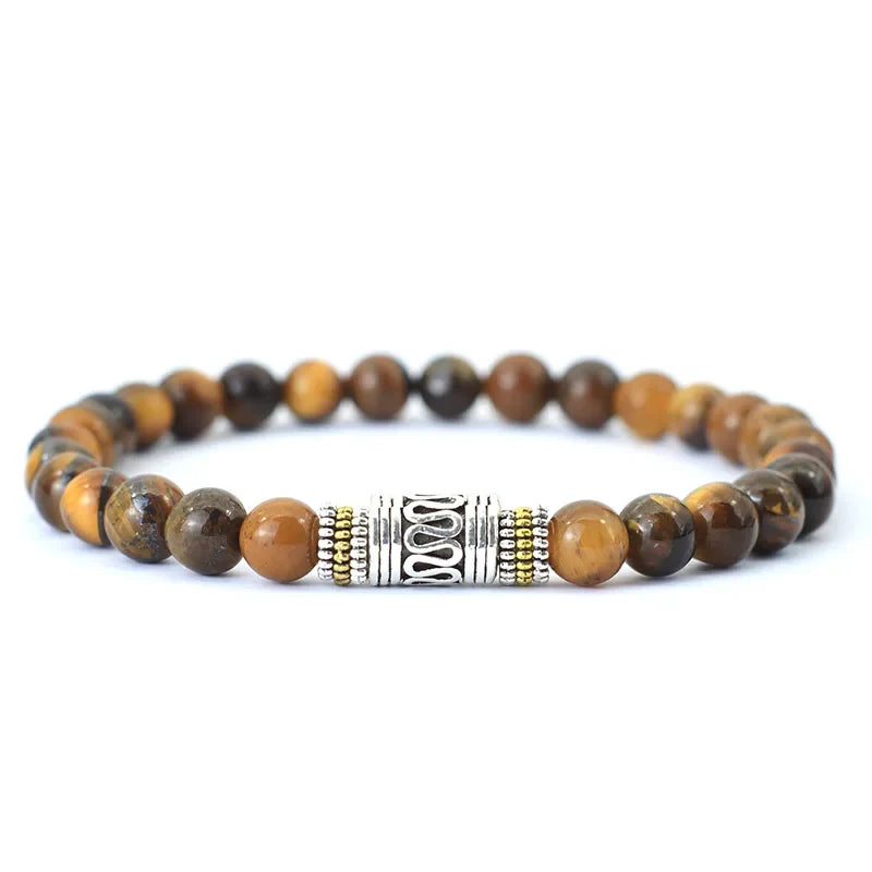 Tibetan Bracelet Red Jasper - Natural Gemstone Buddhist Mala Beads | Buddhive