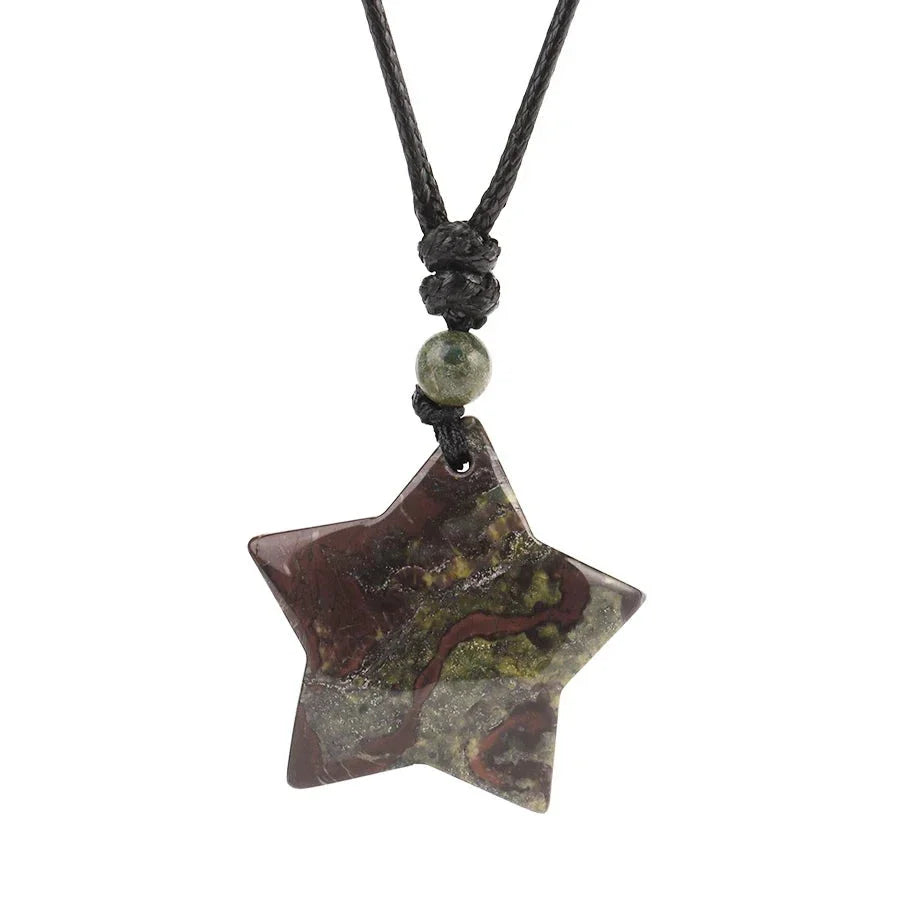 Tiger's Eye Necklace Star Pendant - Natural Gemstone Buddhist Jewelry | Buddhive