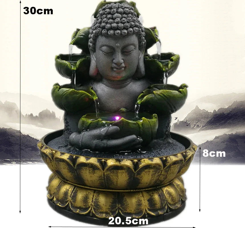 Buddha Fountain Zen Water Fountain - Large Resin Buddha Decor for Home & Garden | Buddhive