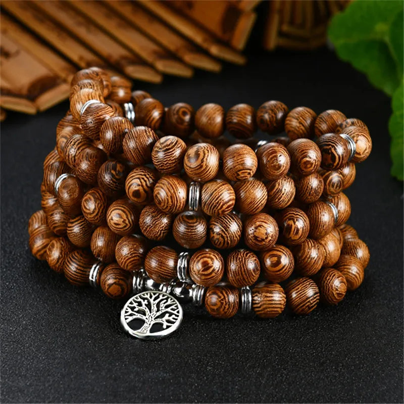Tibetan Mala Bracelet Men - Wooden Prayer Beads - Meditation & Mindfulness | Buddhive