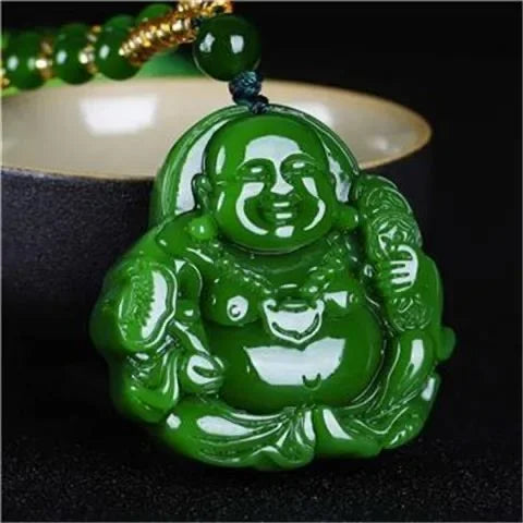 Jade Buddha Pendant Necklace - Authentic Carved Stone Buddhist Jewelry | Buddhive