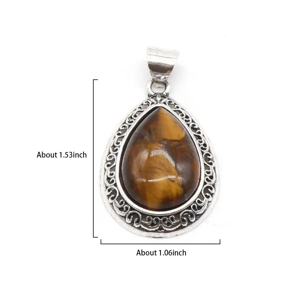 Tiger Eye Stone Necklace - Natural Gemstone Buddha Pendant - Protection & Courage | Buddhive