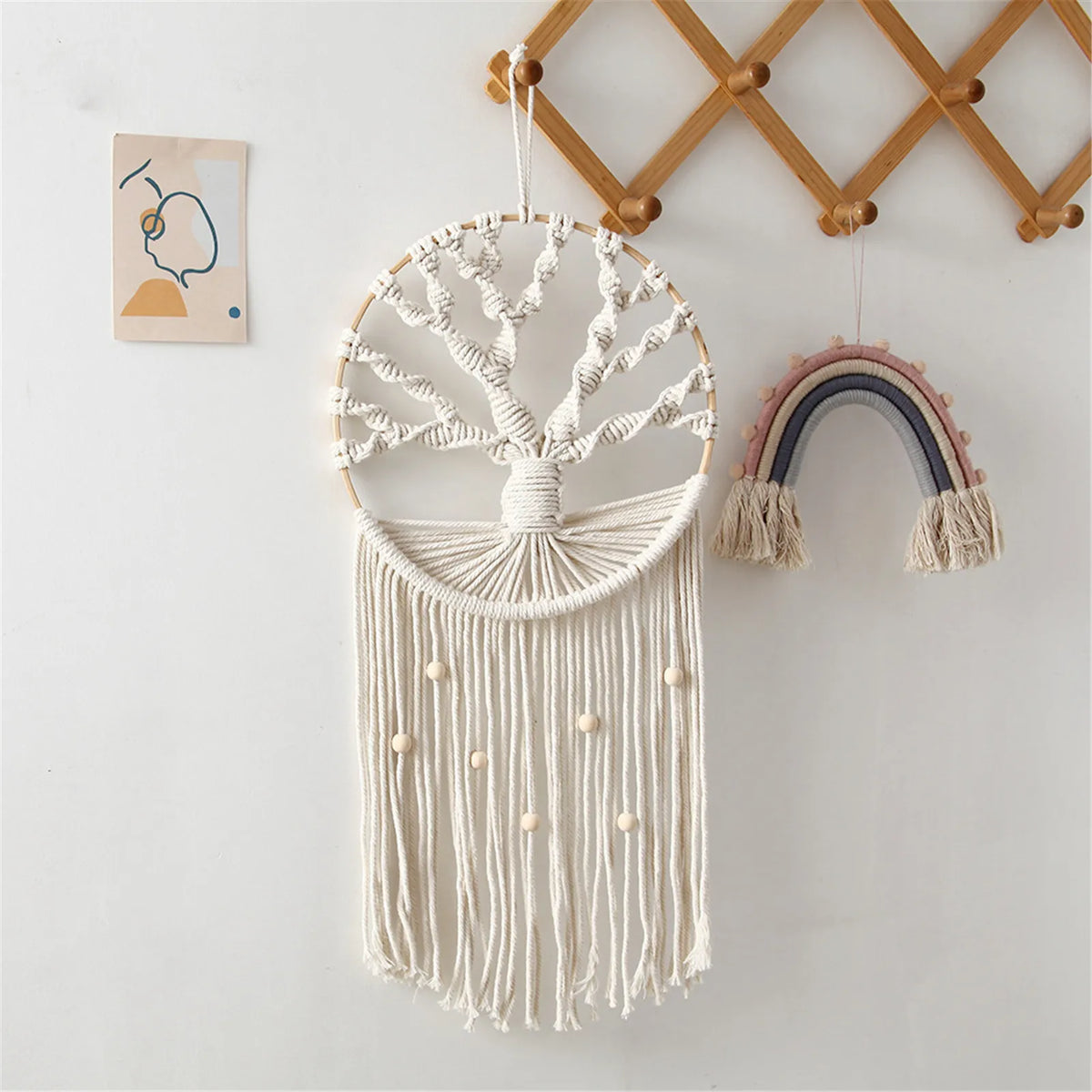 Tree of Life Dreamcatcher Macrame Wall Hanging - Handwoven Boho Decor | Buddhive