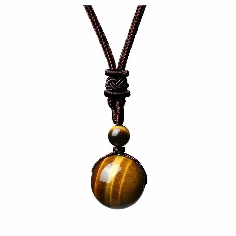 Blue Tiger Eye Stone Necklace - Natural Gemstone Buddhist Jewelry for Women | Buddhive