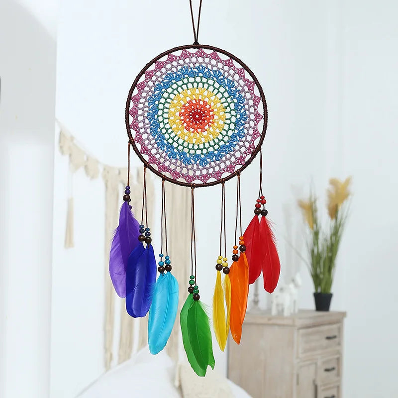 7 Chakra Dreamcatcher Metal Wall Hanging - Spiritual Energy Balancing Decor | Buddhive