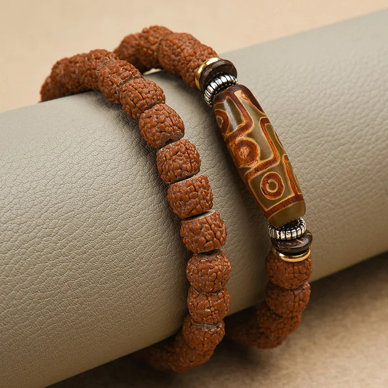 Bodhi Seed Bracelet for Men - Natural Tibetan Mala Beads - Adjustable Buddhist Jewelry | Buddhive