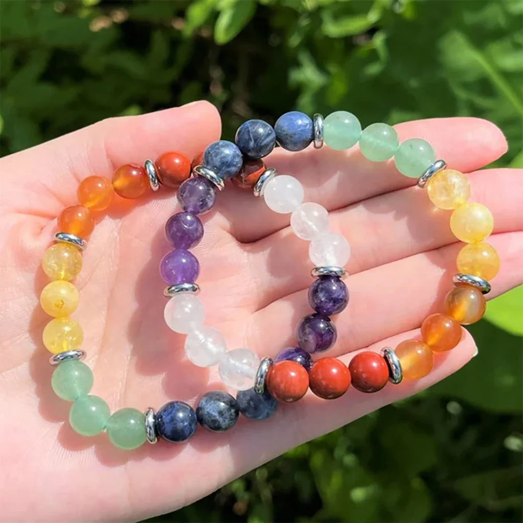7 Chakra Bracelet Multi-Stone Natural Gemstone - Energy Balancing Healing Jewelry | Buddhive