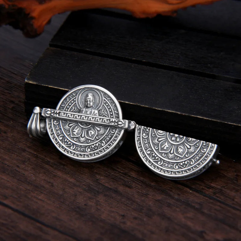Buddha Mantra Amulet Pendant - Copper Protection Necklace - Unisex Buddhist Jewelry | Buddhive