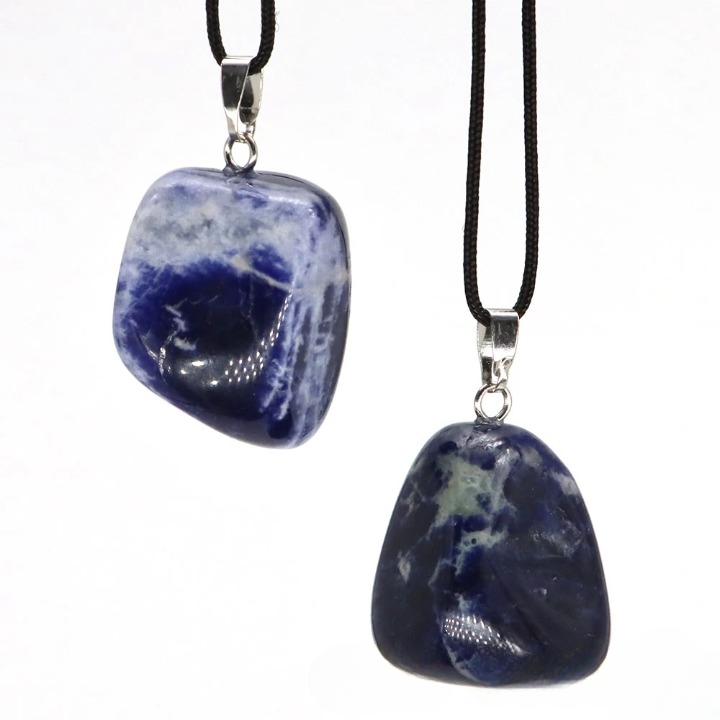 Sodalite Necklace Blue Natural Stone Buddhist Jewelry - Calming & Clarity | Buddhive