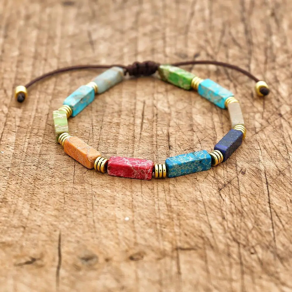 7 Chakra Bracelet Women Natural Gemstone Energy Healing & Balance | Buddhive