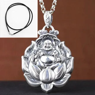 Buddha Pendant Silver Necklace - Sterling Quality Buddhist Amulet Jewelry | Buddhive