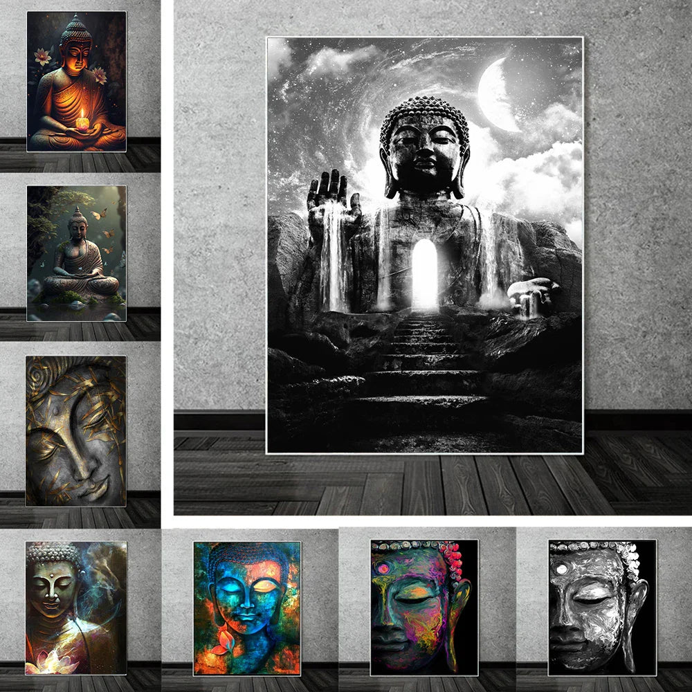 Buddha Poster Wall Art - Zen Meditation Canvas Print - Spiritual Home Decor | Buddhive