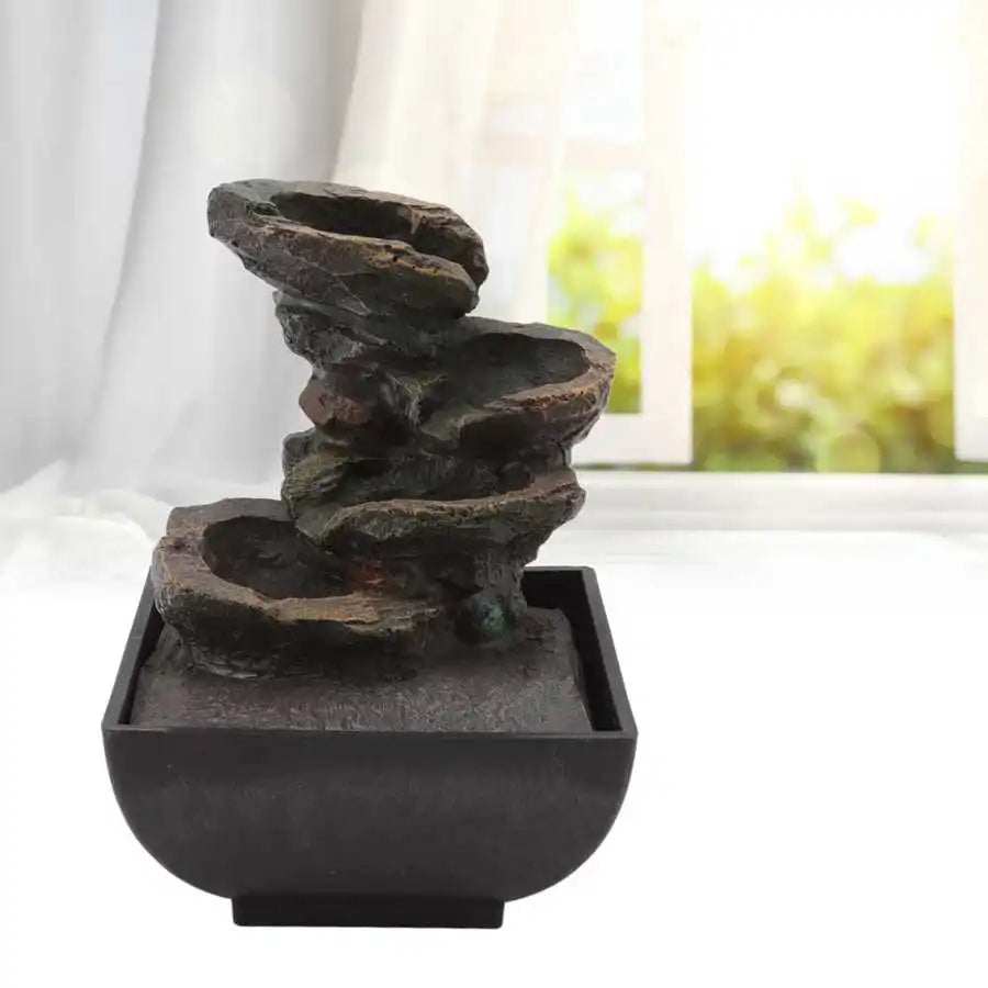 Zen Water Fountain Resin Indoor Desktop - Relaxing Tabletop Decor with Flowing Water | Buddhive