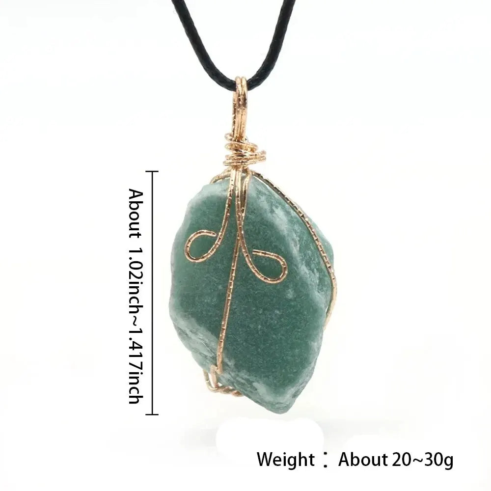 Yellow Crystal Stone Necklace - Natural Gemstone Circle Pendant - Buddhist Jewelry | Buddhive