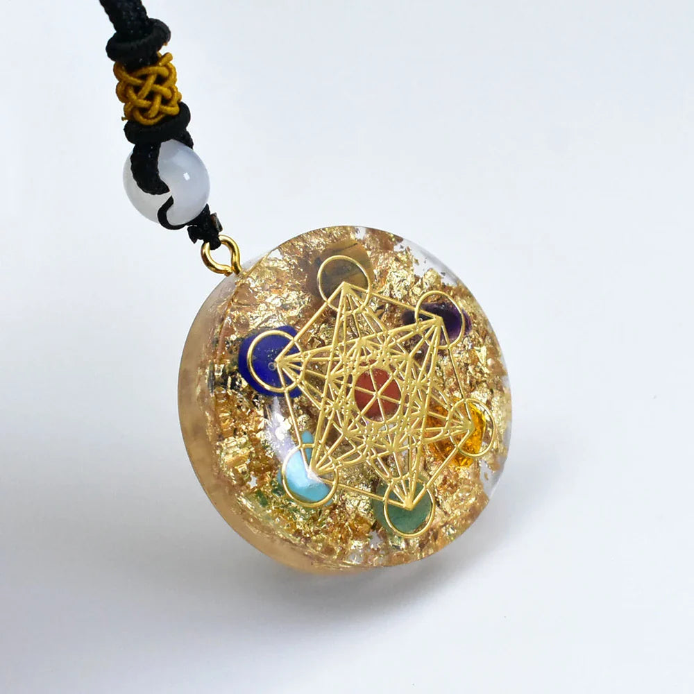 Orgonite 7 Chakras Pendant Necklace - Energy Balancing Gemstone Jewelry | Buddhive