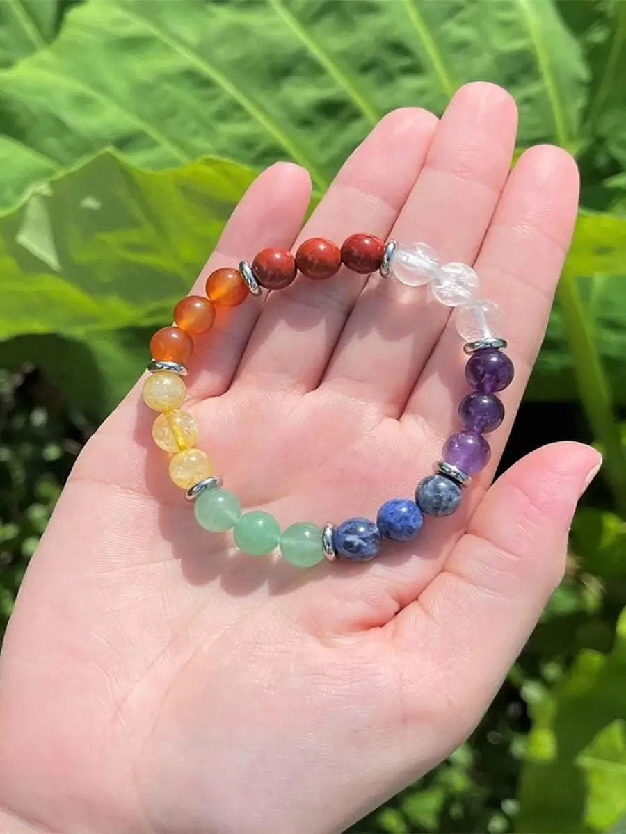 7 Chakra Bracelet Multi-Stone Natural Gemstone - Energy Balancing Healing Jewelry | Buddhive