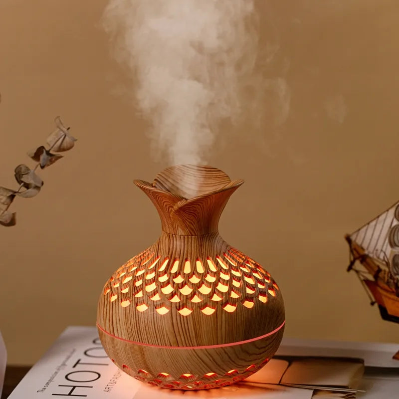 Essential Oil Diffuser Wood Grain Ultrasonic - Aromatherapy Humidifier 300ml | Buddhive