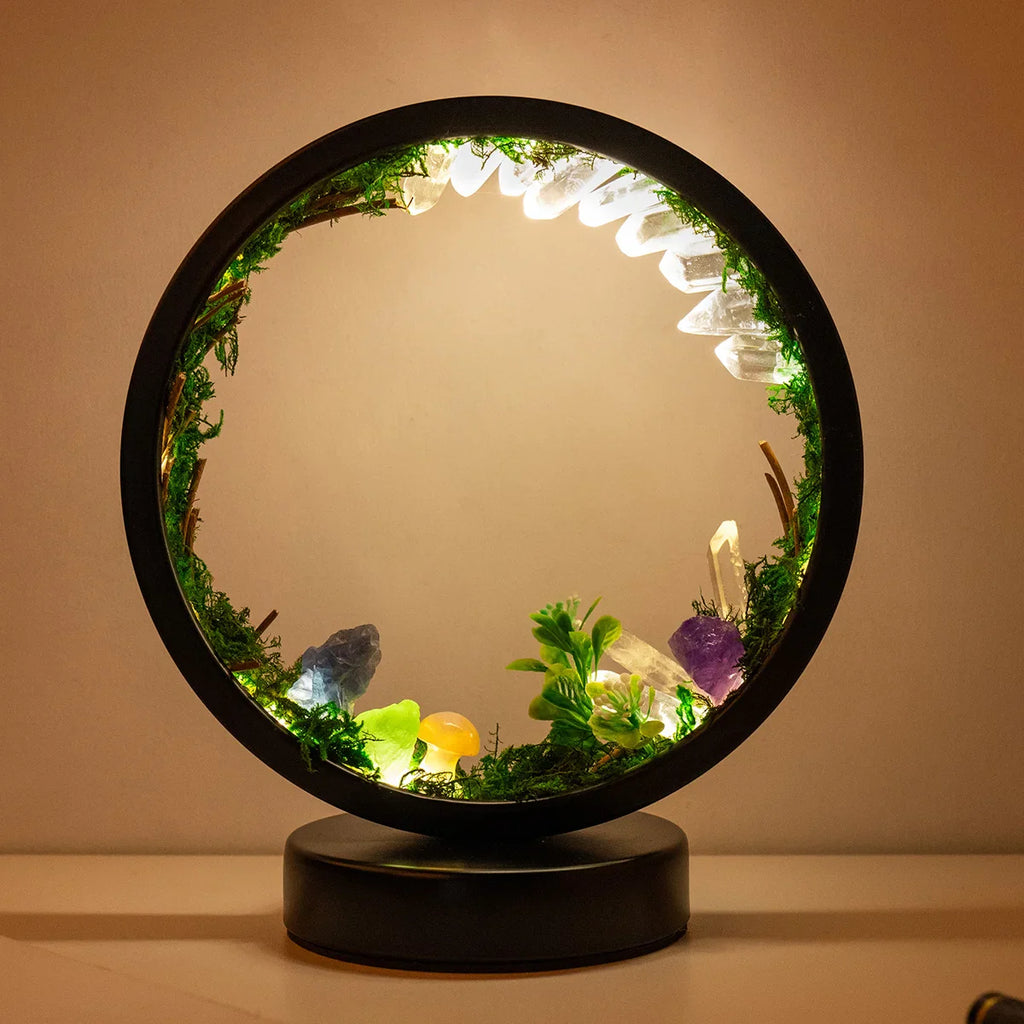 Quartz Crystal Lamp Natural Gemstone Bedside Night Light Zen Decor | Buddhive