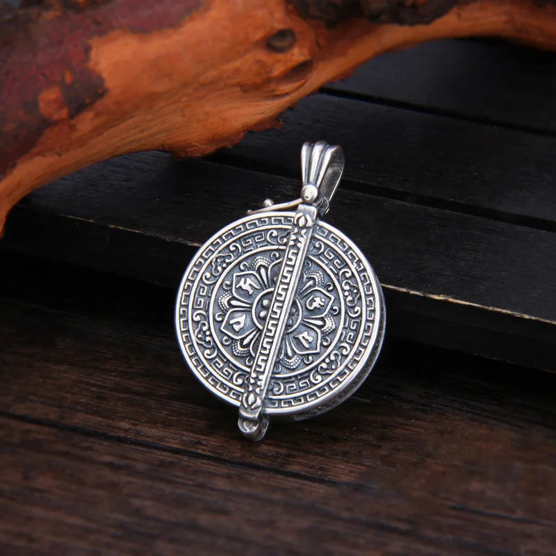 Buddha Mantra Amulet Pendant - Copper Protection Necklace - Unisex Buddhist Jewelry | Buddhive