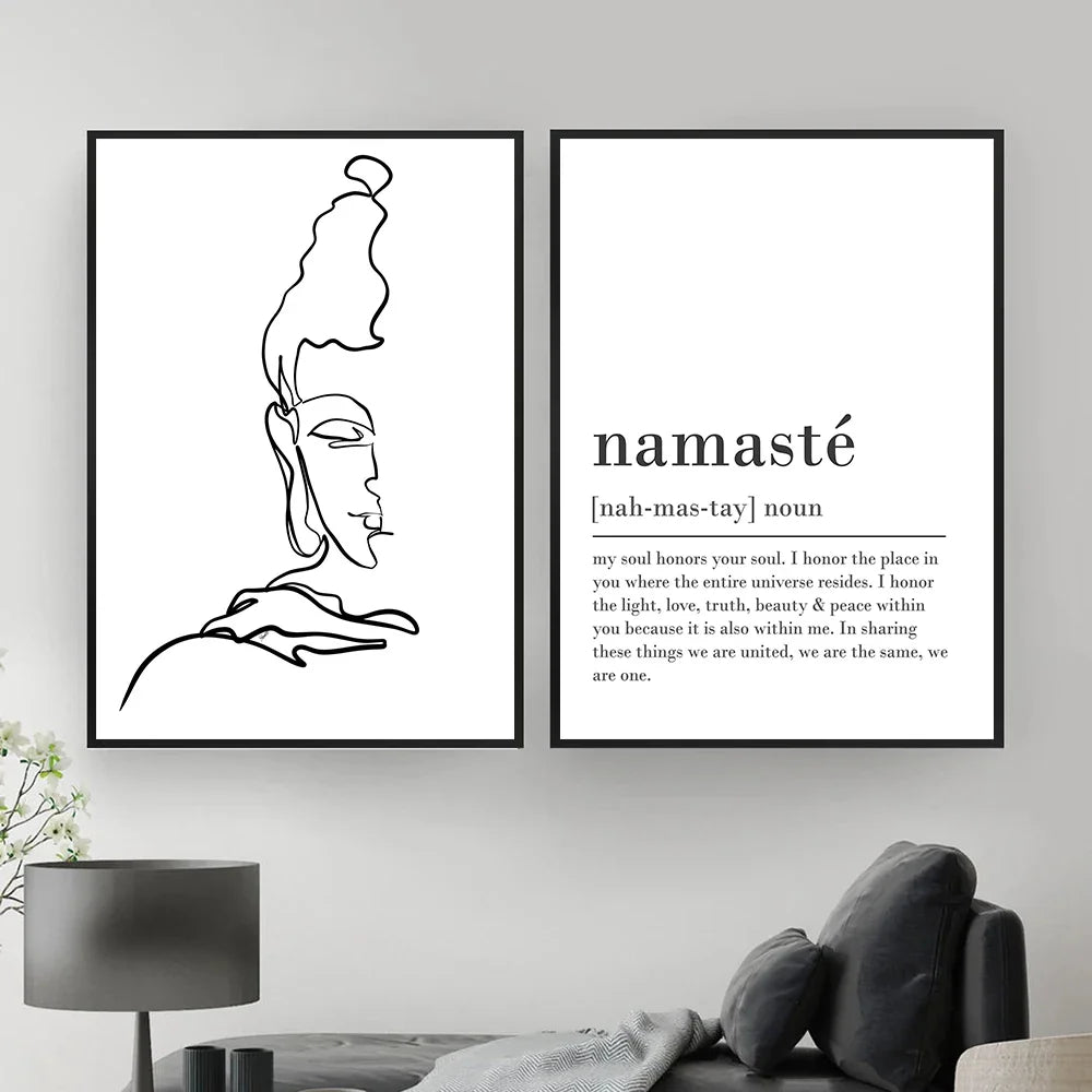 Buddha Namaste Poster - Zen Wall Art Print for Meditation Room & Home Decor | Buddhive