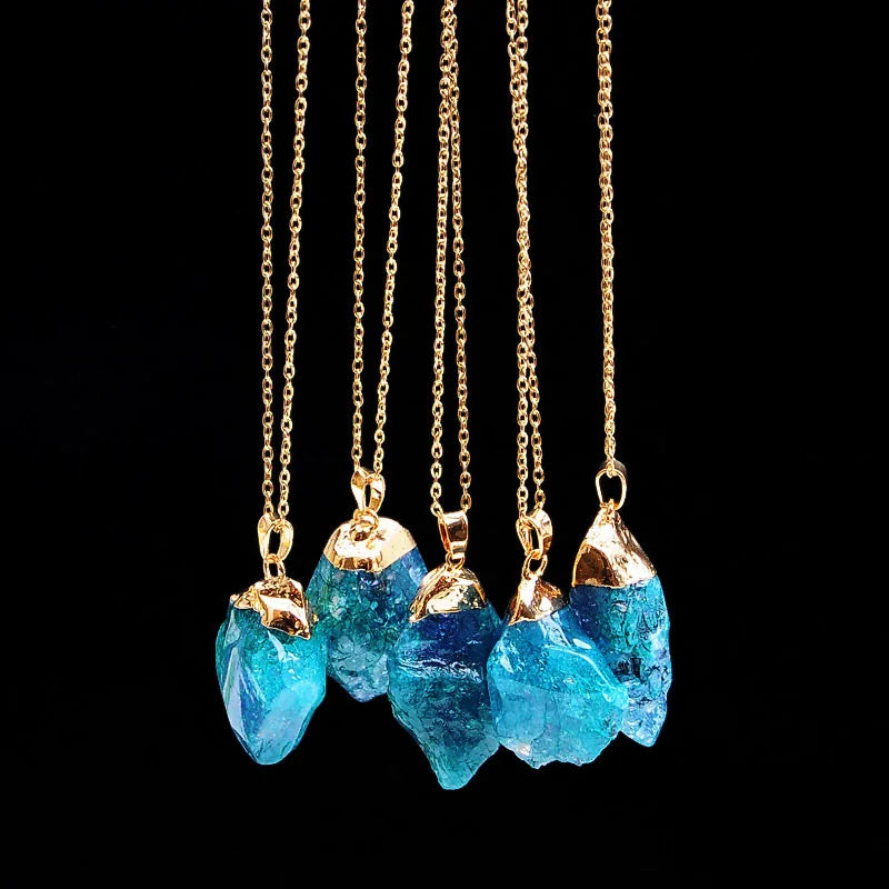 Crystal Stone Necklace - Natural Gemstone Buddhist Jewelry for Meditation & Style | Buddhive