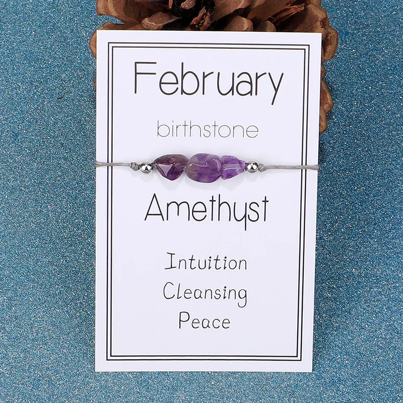 Birthstone Bracelet Natural Gemstone - Personalized by Birth Month | Buddhive
