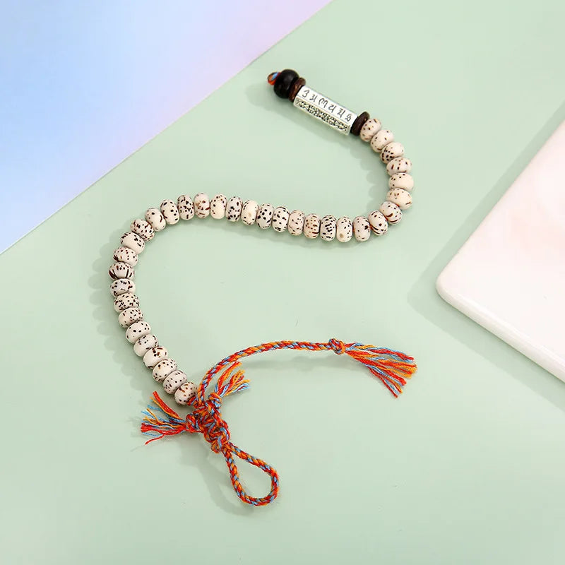 Tibetan Bodhi Seed Bracelet Om Mani Padme Hum - Adjustable Buddhist Prayer Mala | Buddhive