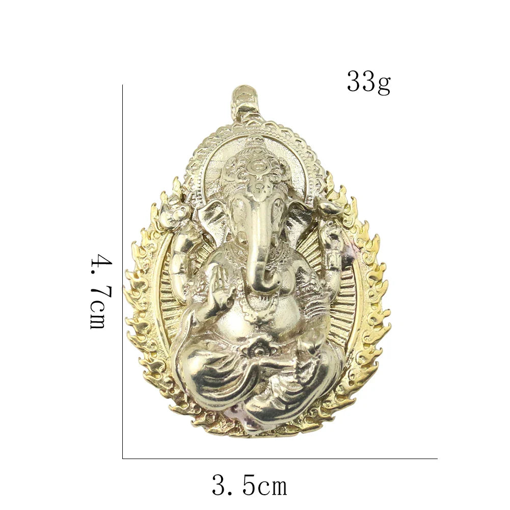 Ganesh Copper Amulet - Buddhist Protection Charm - Hindu Elephant God Pendant | Buddhive