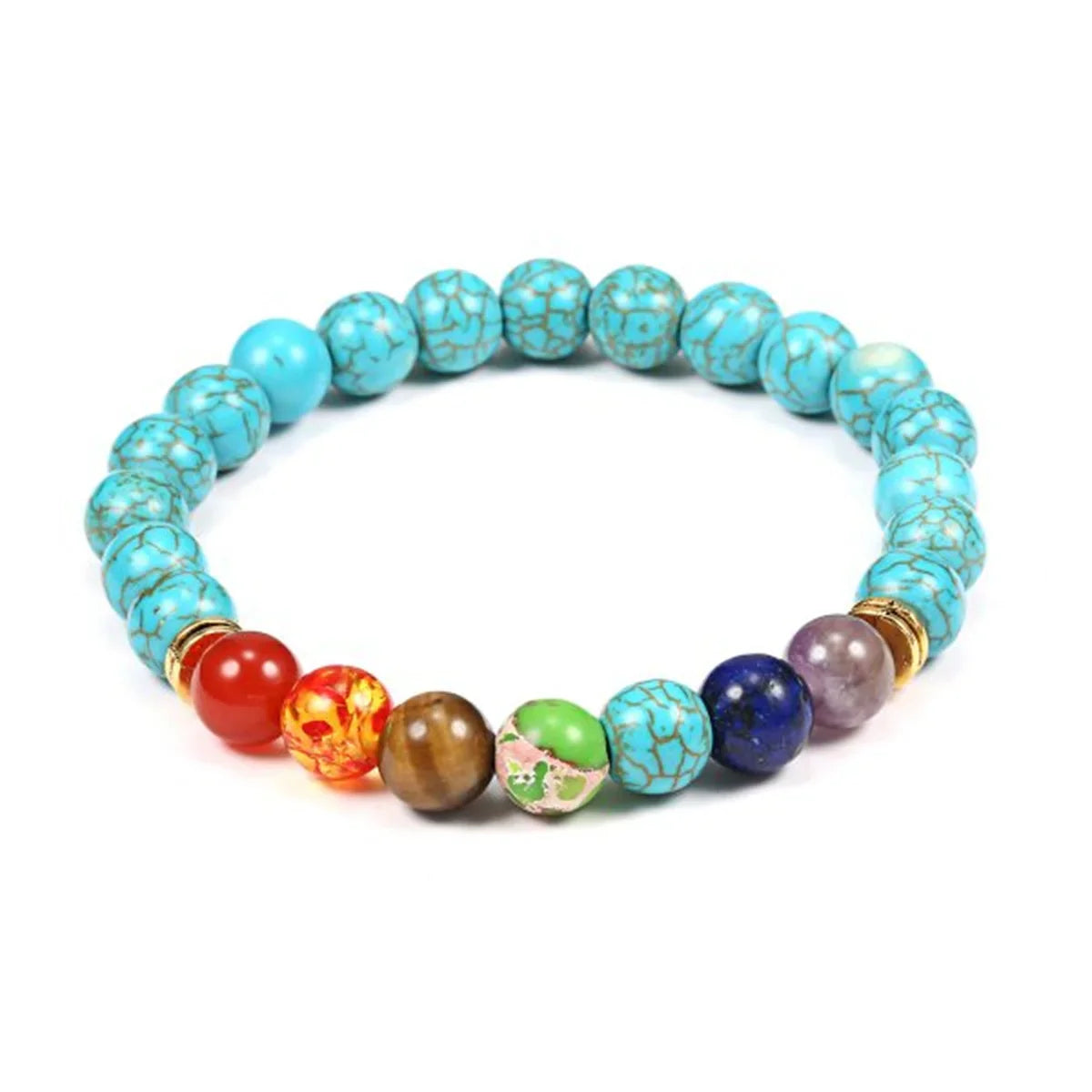 7 Chakra Bracelet Natural Gemstone - Healing Crystal Energy Balance Jewelry | Buddhive
