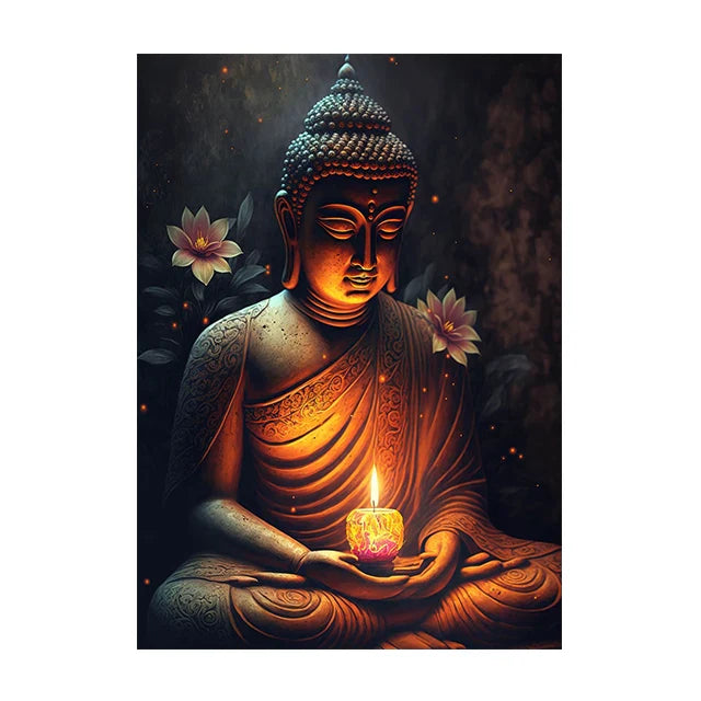 Buddha Poster Wall Art - Zen Meditation Canvas Print - Spiritual Home Decor | Buddhive
